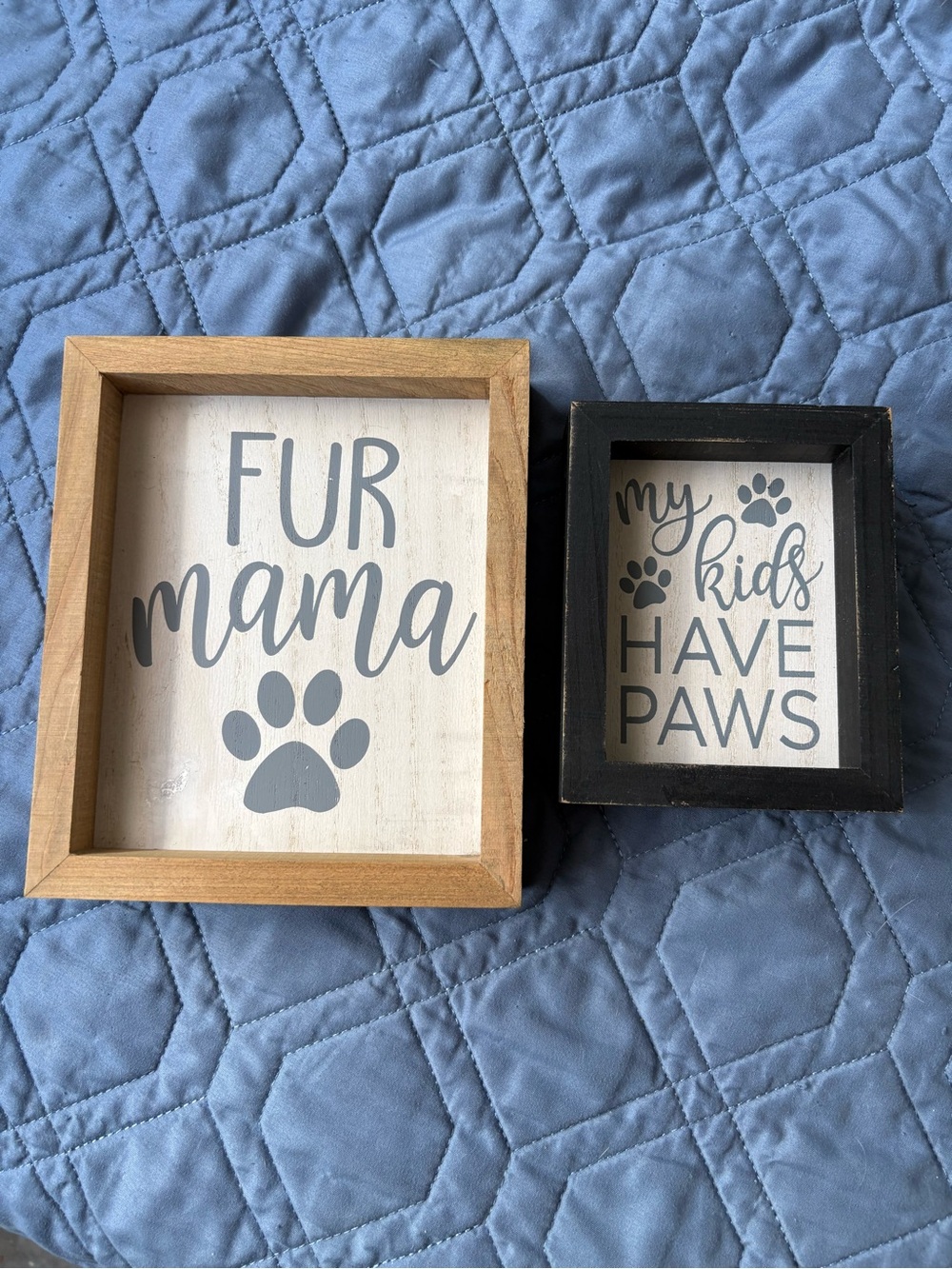 🌿5/$25 Fur Mama / My Kids Have Paws Wood Sign Decor